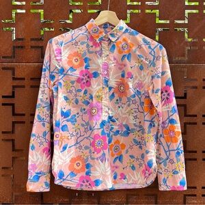 Women’s J. Crew x Liberty London 100% Cotton Button Front Pullover Shirt
